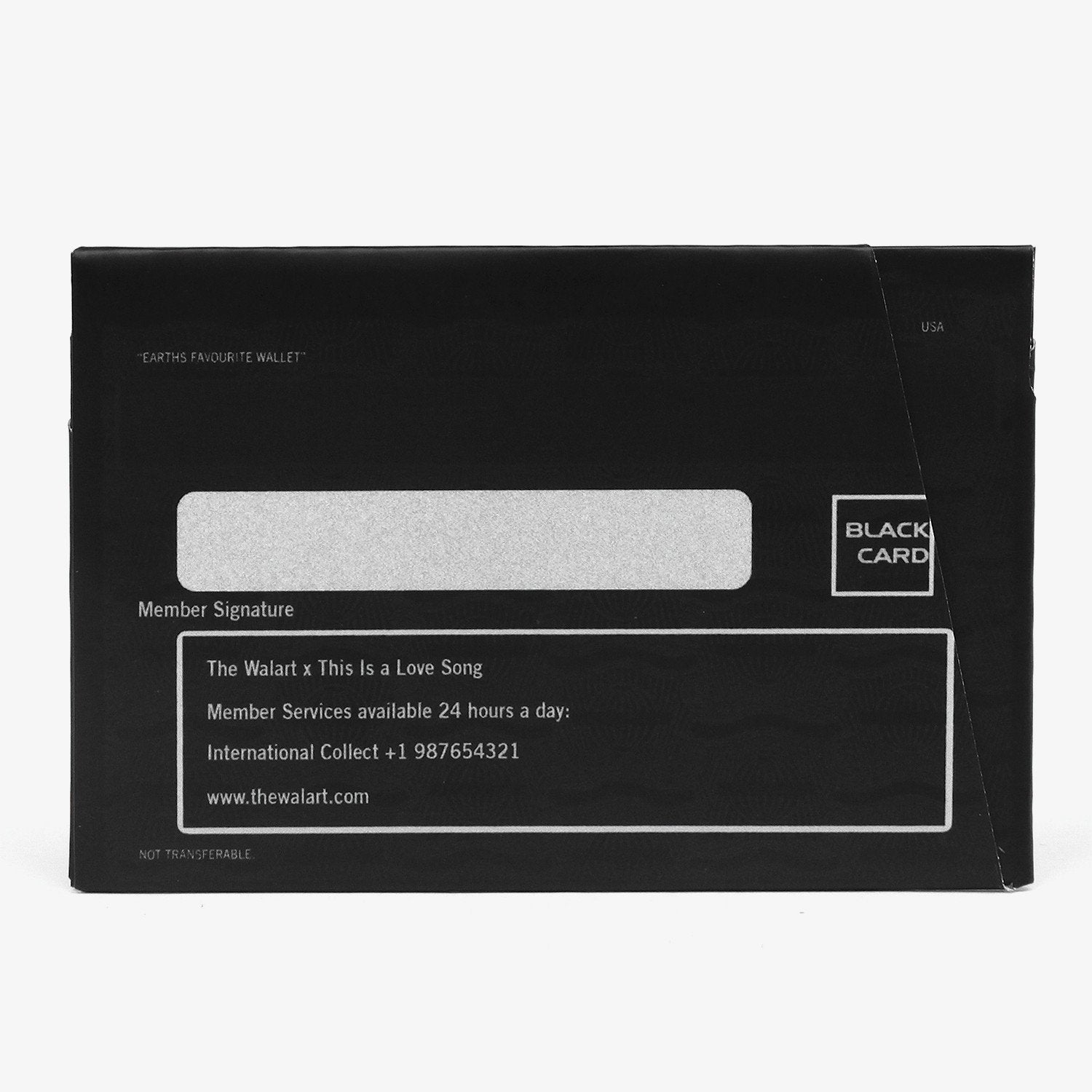Black Card Wallet - The Walart - Paper Wallet