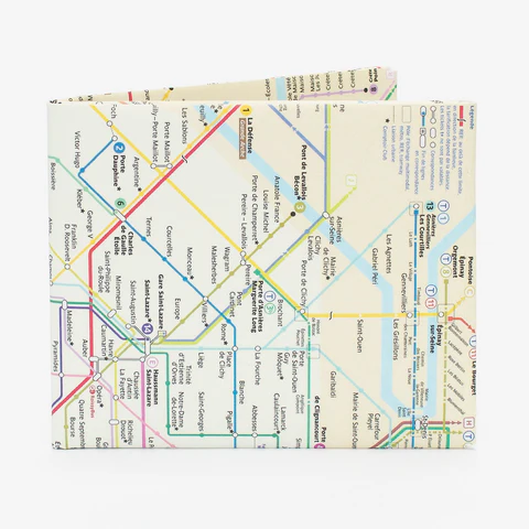 Paris Metro Bifold - The Walart - Paper Wallet