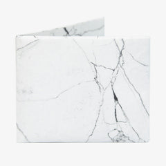 White Marble Bifold Wallet - The Walart - Paper Wallet