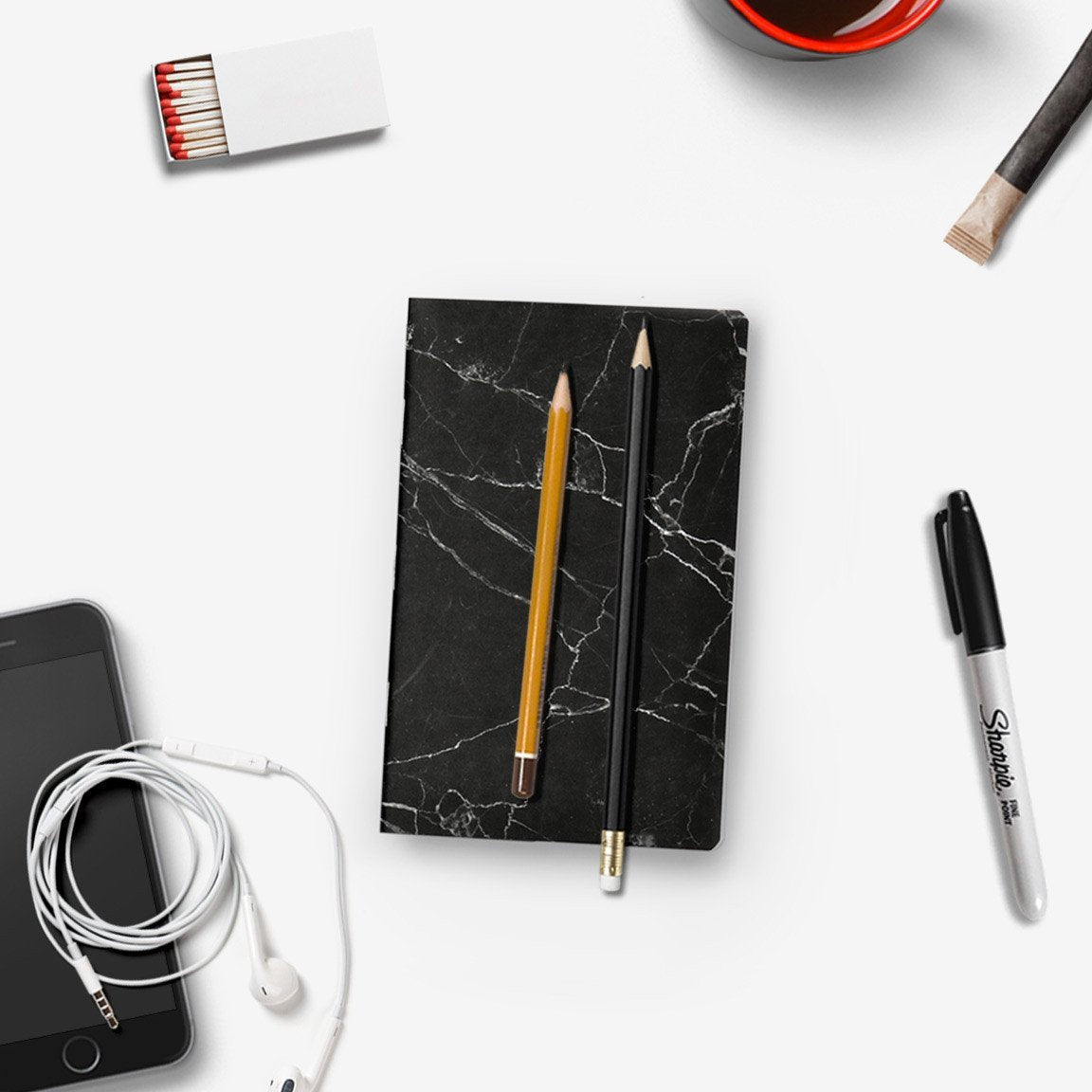 Black Marble Notebook 2PK - The Walart - Paper Wallet
