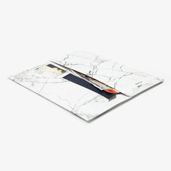 White Marble Travel Wallet - The Walart - Paper Wallet